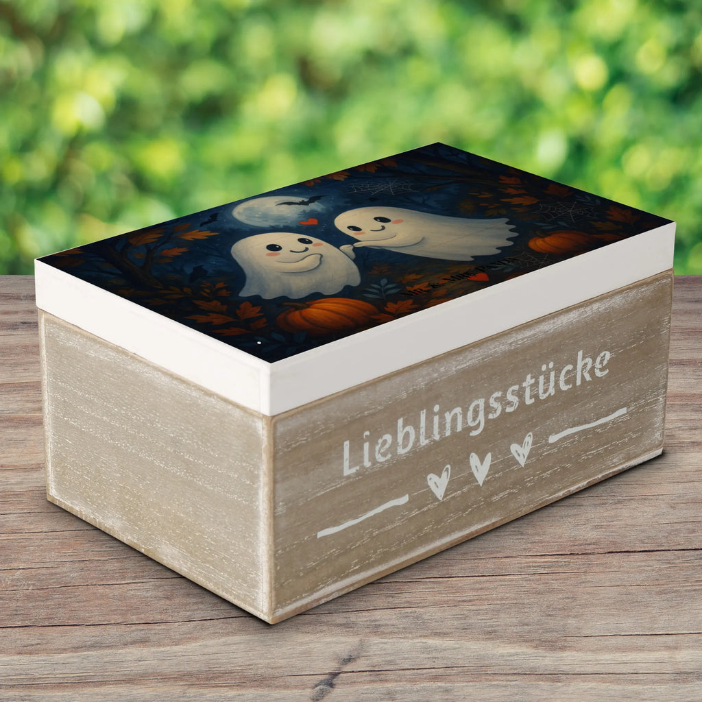 Holzkiste Gespenster  Liebe  Design XXL, Geschenkbox, Truhe, Geschenkdose, Schatulle, Kiste, Erinnerungskiste, Dekokiste, Schatzkiste, Erinnerungsbox, Aufbewahrungsbox, Holzkiste, Halloween, Deko, Martinssingen, Dekoration, Geschenke, Schenken, Verliebt, Paar, Gespenst