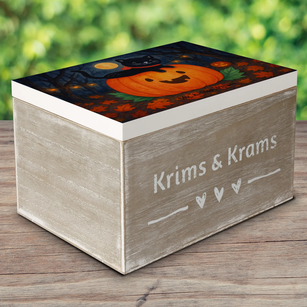 Holzkiste Schwarze Katze Design Holzkiste, Schatzkiste, Geschenkdose, Geschenkbox, Aufbewahrungsbox, XXL, Truhe, Erinnerungskiste, Schatulle, Dekokiste, Erinnerungsbox, Kiste, Halloween, Deko, Martinssingen, Dekoration, Geschenke, Schenken