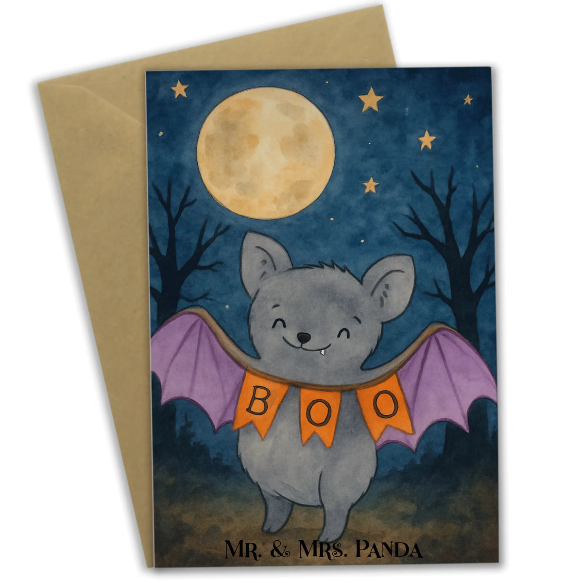 Greetings card Bat Boo Design decoration, gifts, Martin singing, decor, giving