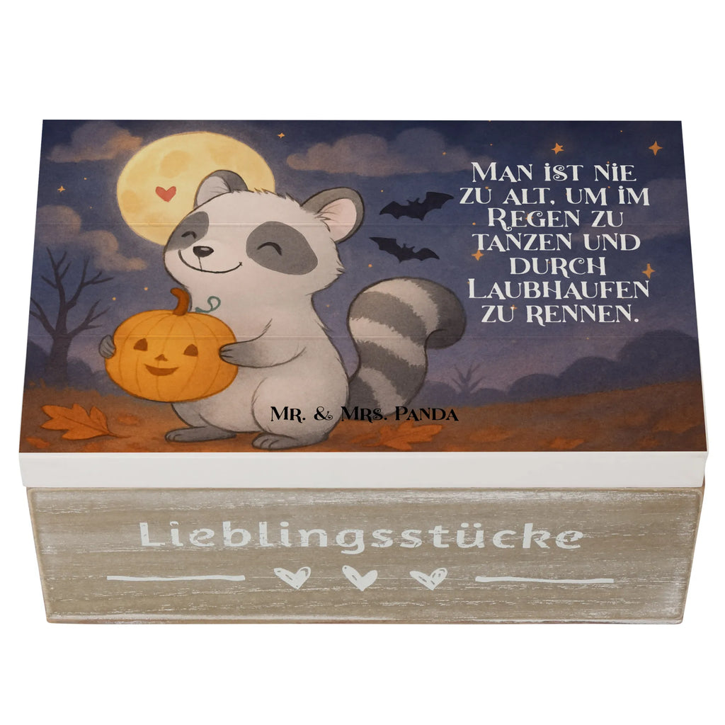 Holzkiste Waschbär Kürbis Design Erinnerungsbox, Holzkiste, Geschenkbox, Geschenkdose, Schatulle, Dekokiste, Erinnerungskiste, XXL, Truhe, Aufbewahrungsbox, Kiste, Schatzkiste, Halloween, Deko, Martinssingen, Dekoration, Geschenke, Schenken, Waschbär, Trick or Treat, Kürbis, Süßes sonst gibt's saures, Halloween Deko