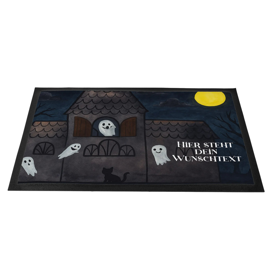 Personalisierte Fußmatte Geister Villa Design Türvorleger personalisiert, Bedrucken, Haustürmatte personalisiert, Fußmatte bedrucken, Personalisierte Fußmatte, Namensfussmatte, Wunschnamen, Türvorleger mit Namen, Personalisieruung, Personalisiert, Fußmatte mit Namen, Halloween, Deko, Martinssingen, Dekoration, Geschenke, Schenken