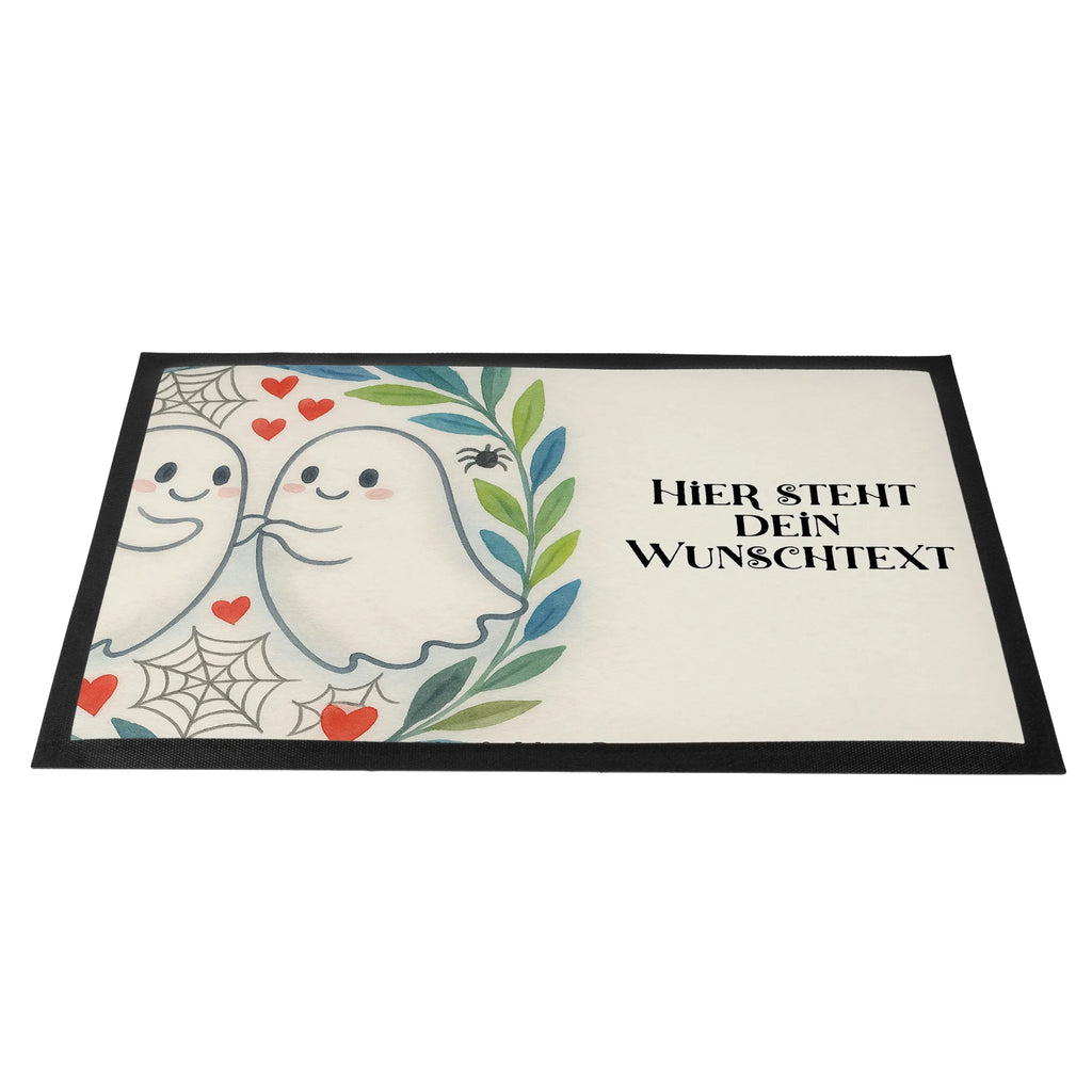 Personalisierte Fußmatte Gespenster  Liebe  Design Türvorleger mit Namen, Personalisieruung, Haustürmatte personalisiert, Namensfussmatte, Personalisierte Fußmatte, Bedrucken, Fußmatte bedrucken, Fußmatte mit Namen, Wunschnamen, Personalisiert, Türvorleger personalisiert, Halloween, Deko, Martinssingen, Dekoration, Geschenke, Schenken, Verliebt, Gespenst, Paar