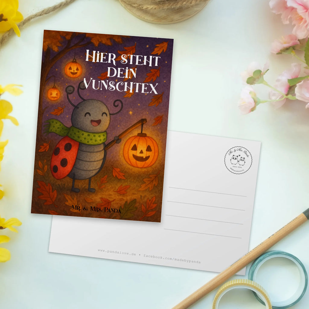 Personalisierte Postkarte Smörle Laterne Design Geschenkkarte mit Wunschtext, Grußkarte mit Namen, Grußkarte mit Wunschtext, Postkarte bedrucken, Karte mit Wunschtext, Ansichtskarte mit Namen, Geschenkkarte mit Namen, Karte mit Namen, Einladung mit Wunschtext, Postkarte mit Wunschtext, Postkarte personalisierbar, Einladung mit Namen, Ansichtskarte mit Wunschtext, Postkarte mit Namen, Halloween, Deko, Martinssingen, Dekoration, Geschenke, Schenken, Herbst, Marienkäfer, Laterne
