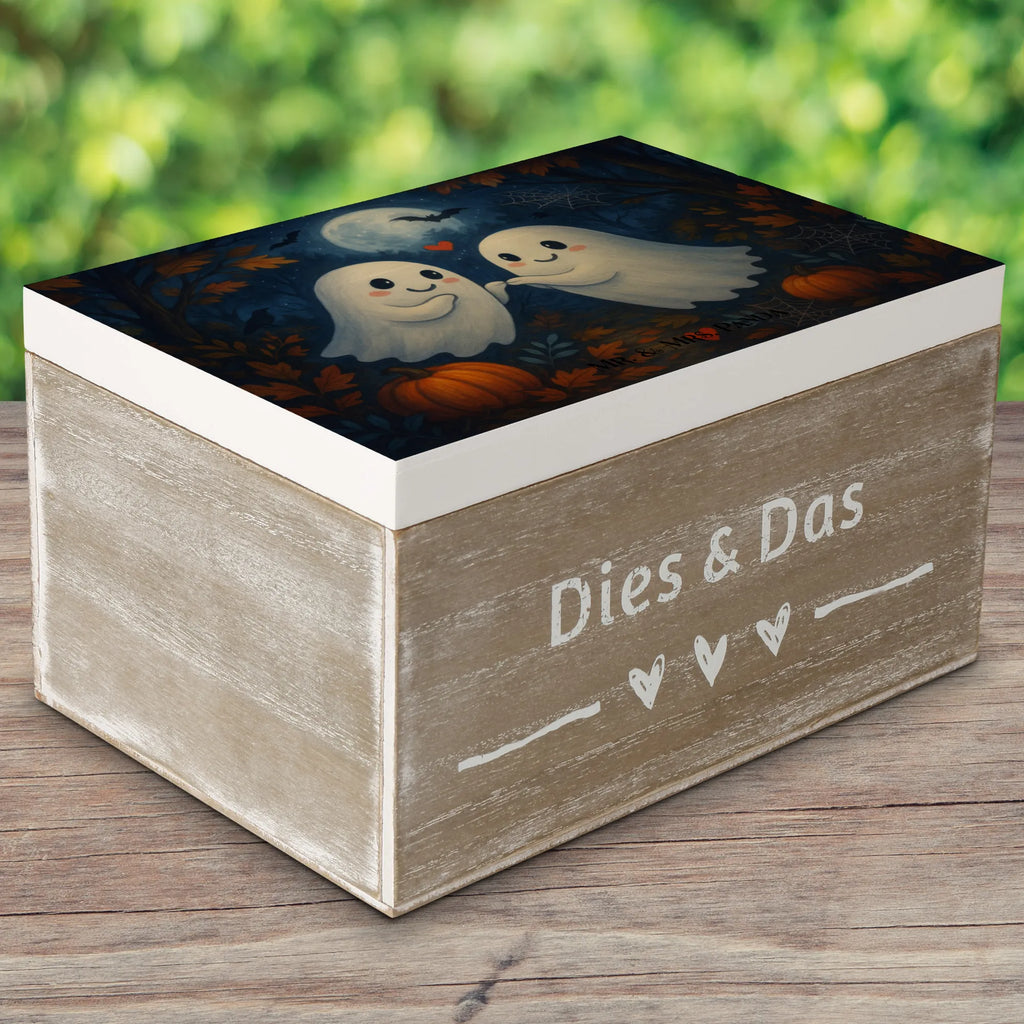 Holzkiste Gespenster  Liebe  Design XXL, Geschenkbox, Truhe, Geschenkdose, Schatulle, Kiste, Erinnerungskiste, Dekokiste, Schatzkiste, Erinnerungsbox, Aufbewahrungsbox, Holzkiste, Halloween, Deko, Martinssingen, Dekoration, Geschenke, Schenken, Verliebt, Paar, Gespenst