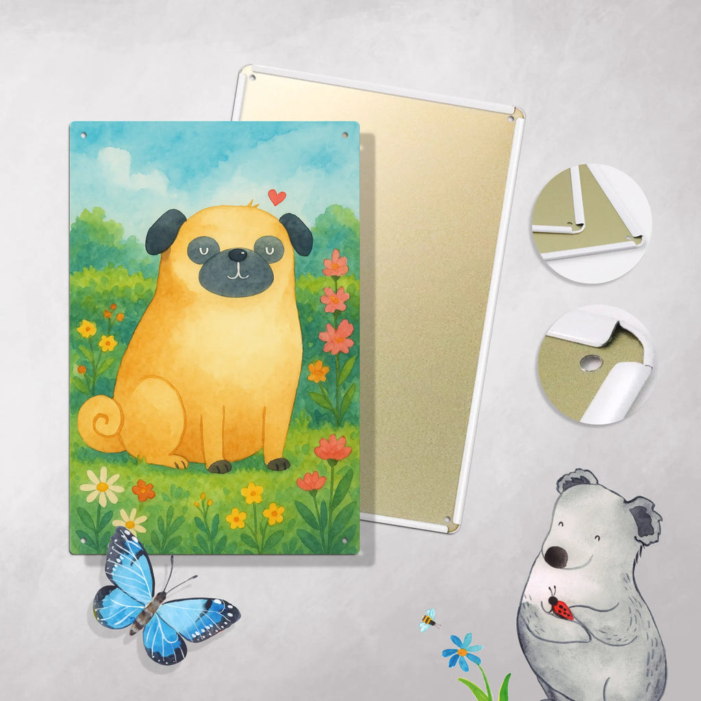 Paint by Numbers Metal Sign Pug Design dog, mutt, hound, woof, dog mama, dog breed, love dogs, love for dogs, dog decorative items, bag with dog print, funny gifts for dog owners, what do you give a dog lover, Christmas gifts for dogs, gifts for dogs, dog sayings, love, Pug, dog love