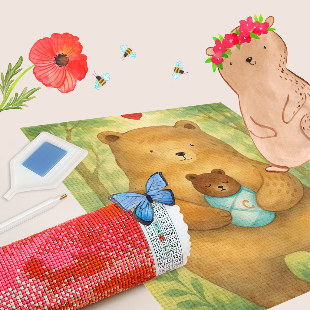 Obraz diamentowy Niedźwiedź Niemowlę Design Kristallbild, Kreativität, DIY, Diamond Painting, Teddy, Bär, Teddybär, Enkel, Geburtstag, Glückwunsch, Neffe, Geburt, Mutter, Baby, Enkelin, Täufling, Taufe, Eltern, Nichte