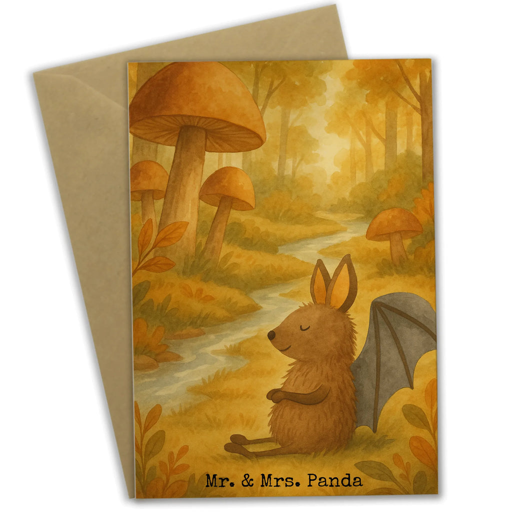 Grußkarte Fledermaus Sitzen Design Glückwunschkarte, Ansichtskarten, Grußkarte, Karte, Geburtstagskarte, Einladungskarte, Hochzeitskarte, Klappkarte, Tiermotive, Gute Laune, lustige Sprüche, Tiere, Motivation, entspannen, Fledermäuse, Fledermaus