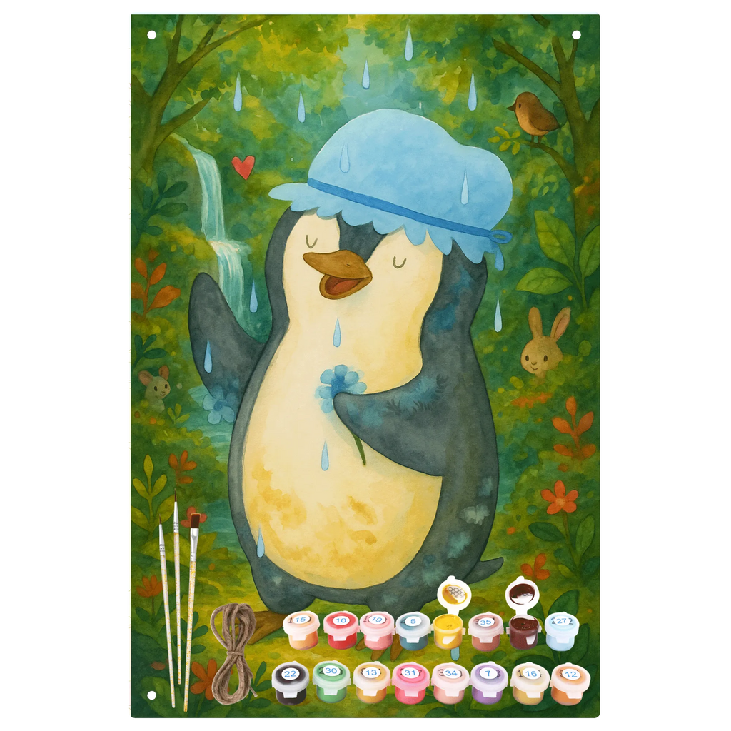 Malen nach Zahlen Metallschild Pinguin Duschen Design Kunstwerk, Kreativität, Malen, Bastelidee, DIY, Malen nach Zahlen, Baseln, Künstler, Ausmalbild, Pinguin, Dusche, Motivation, Pinguine, glücklich sein, Neustart, duschen, Lebensmotto, Neuanfang