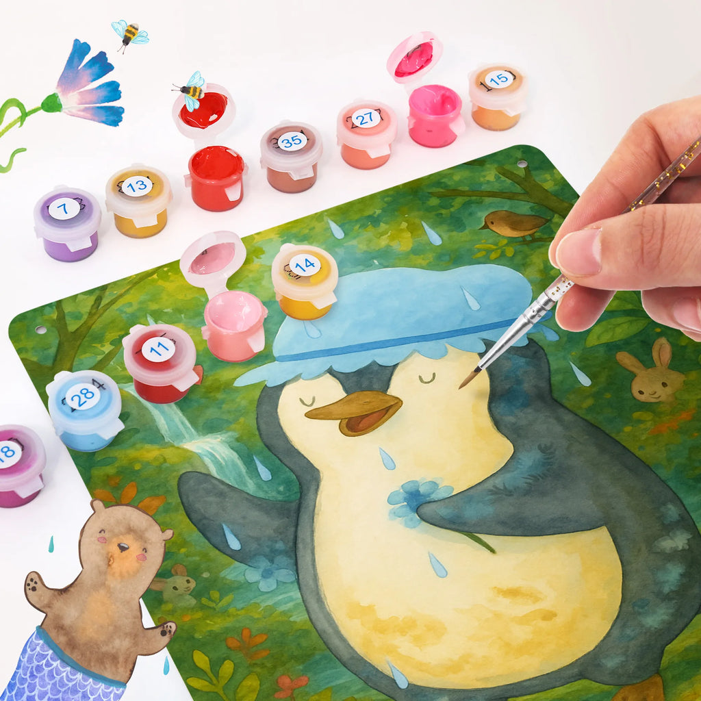 Malen nach Zahlen Metallschild Pinguin Duschen Design Kunstwerk, Kreativität, Malen, Bastelidee, DIY, Malen nach Zahlen, Baseln, Künstler, Ausmalbild, Pinguin, Dusche, Motivation, Pinguine, glücklich sein, Neustart, duschen, Lebensmotto, Neuanfang