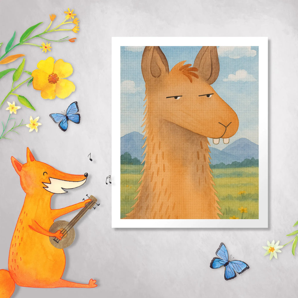 Diamond Painting llama head Annoyed Design Llama, llama, alpaca, trendy animal, best friend, boss, partner, girlfriend, office, being right, being annoyed, apprentice, lama, office life, lamas