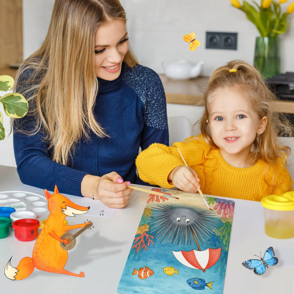 Metalowy szyld do malowania po numerach Jeżowiec Design Zwierzeta morskie, Morze, Wakacje