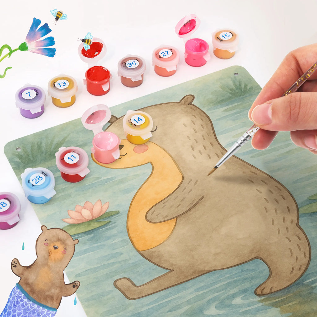 Malen nach Zahlen Metallschild Otter Bauch Design Ausmalbild, Malen nach Zahlen, Bastelidee, Malen, Baseln, Künstler, Kreativität, DIY, Kunstwerk, Otter, Fischotter, Seeotter, Otter Seeotter See Otter