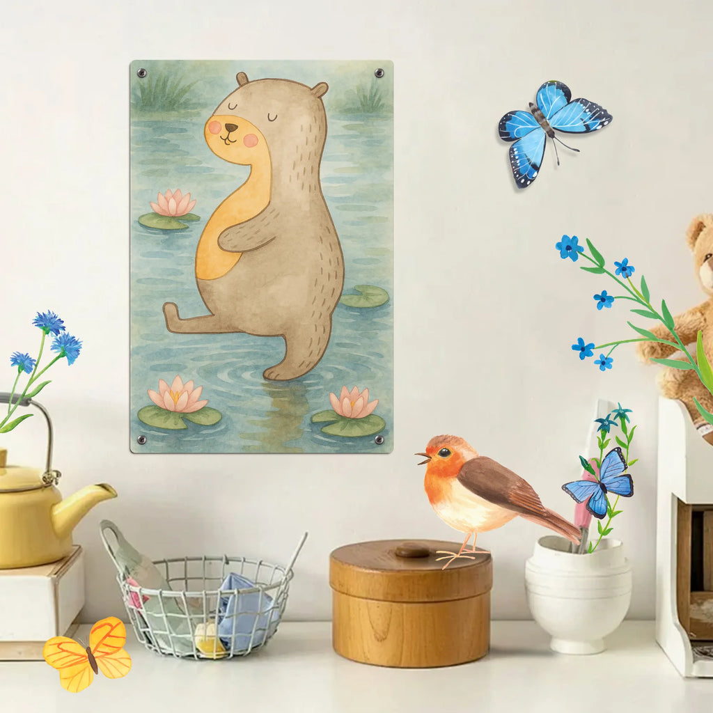 Malen nach Zahlen Metallschild Otter Bauch Design Ausmalbild, Malen nach Zahlen, Bastelidee, Malen, Baseln, Künstler, Kreativität, DIY, Kunstwerk, Otter, Fischotter, Seeotter, Otter Seeotter See Otter