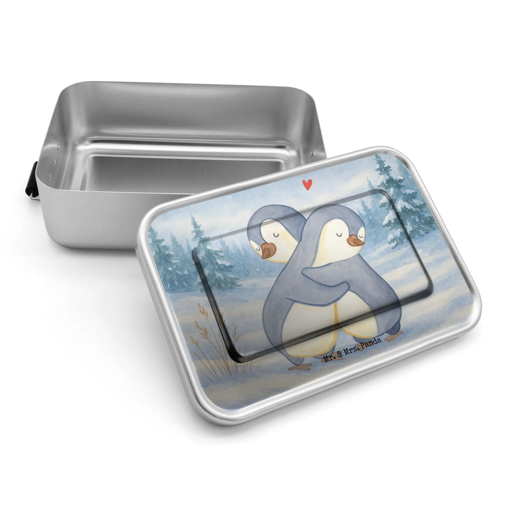 Metall Brotdose Pinguine Kuscheln Design Brotdose, Brotbox, Liebe, Partner, Freund, Freundin, Ehemann, Ehefrau, Heiraten, Verlobung, Heiratsantrag, Liebesgeschenk, Jahrestag, Hocheitstag, Liebesbeweis, Geschenk für Freundin, Hochzeitstag, Valentinstag, Geschenk für Frauen, Mitbringsel, Geschenk für Partner, für Ehemann, für Männer