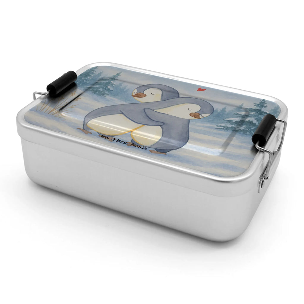 Metall Brotdose Pinguine Kuscheln Design Brotdose, Brotbox, Liebe, Partner, Freund, Freundin, Ehemann, Ehefrau, Heiraten, Verlobung, Heiratsantrag, Liebesgeschenk, Jahrestag, Hocheitstag, Liebesbeweis, Geschenk für Freundin, Hochzeitstag, Valentinstag, Geschenk für Frauen, Mitbringsel, Geschenk für Partner, für Ehemann, für Männer