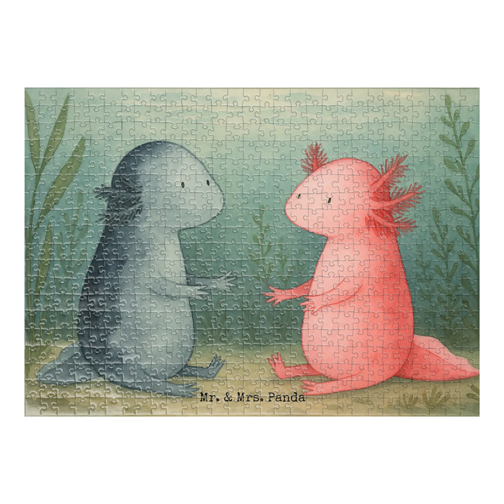 Puzzle Axolotl Liebe Design Puzzle, Axolotl, Molch, Verlobter, Freund, Ehemann, Axolot, Schwanzlurch, große Liebe, Liebesbeweis, Lurch, Lurche, Valentinstag, Jahrestag, Liebe