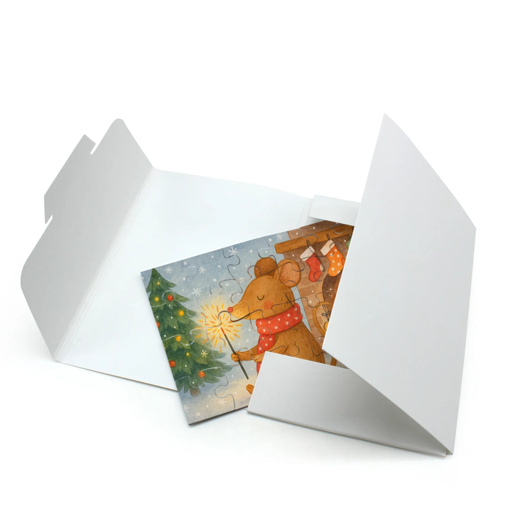 Puzzle Maus Weihnachten Design Puzzle, Wintermotiv, Advent, Heiligabend, Weihnachten, Winter, Nikolaus, Weihnachtsdeko, Mäuschen, Weihnachtsmotiv, Weihnachtsgruß, Maus, Weihnachtswunder, Frohe Weihnachten