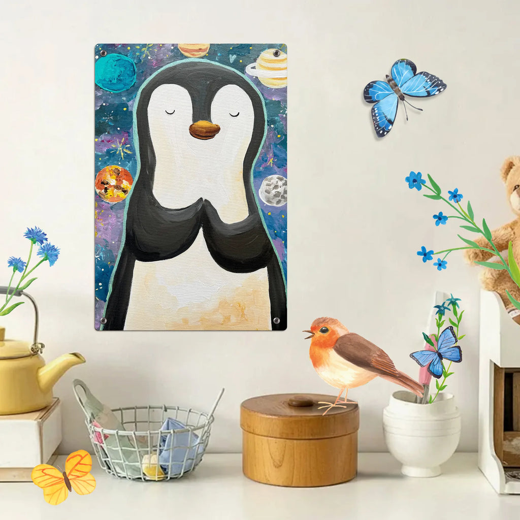 Malen nach Zahlen Metallschild Pinguin Universum Design Künstler, Ausmalbild, Bastelidee, Malen nach Zahlen, Kunstwerk, DIY, Kreativität, Baseln, Malen, Pinguin