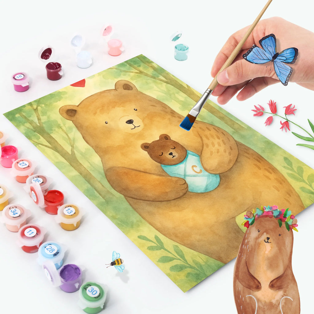 Paint by Numbers bear infant Design Baseln, Künstler, DIY, Kreativität, Malen, Bastelidee, Kunstwerk, Malen nach Zahlen, Ausmalbild, Bär, Teddy, Teddybär, Taufe, Enkel, Glückwunsch, Täufling, Nichte, Baby, Geburt, Neffe, Geburtstag, Mutter, Eltern, Enkelin
