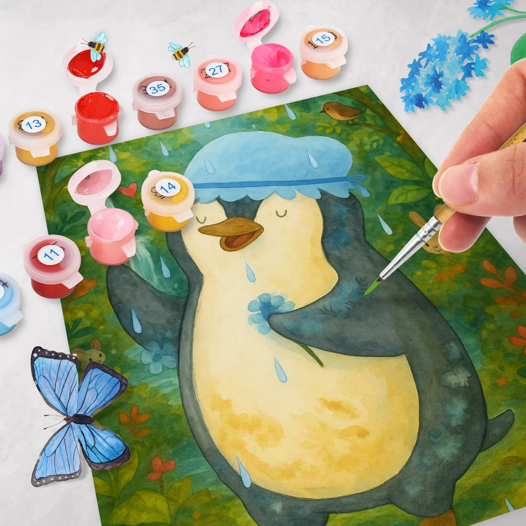 Malowanie według numerów Pingwin Prysznic Design Pinguin