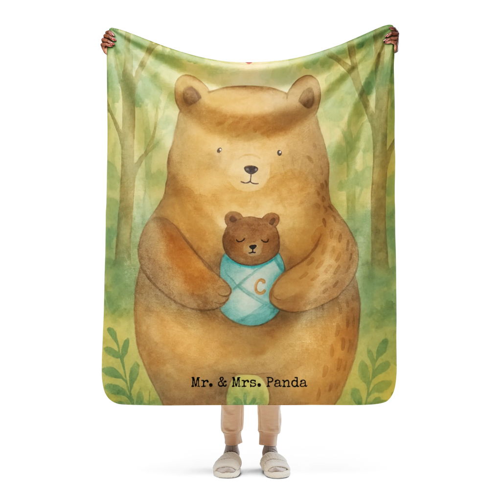 Sherpa Kuscheldecke Bär Baby Design Bär, Teddy, Teddybär, Taufe, Baby, Eltern, Täufling, Nichte, Enkelin, Enkel, Geburtstag, Geburt, Mutter, Glückwunsch, Neffe