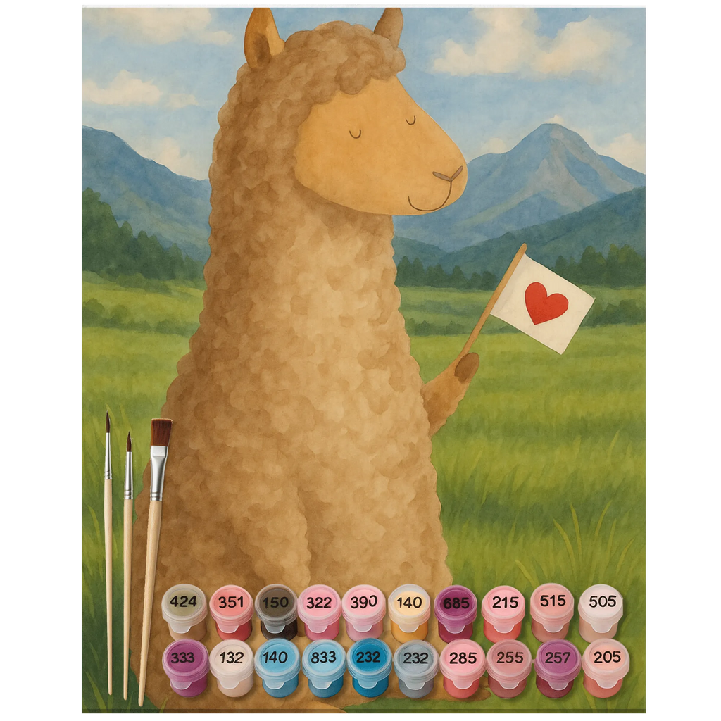 Paint by Numbers alpaca banner Design alpaca, llama, pako, camel, Peru, animal, favourite animal, llamas, love, Alpaca, alpacas