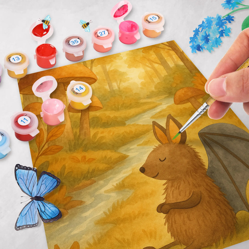 Paint by Numbers bat Sit Design Malen, Malen nach Zahlen, Baseln, DIY, Kunstwerk, Bastelidee, Ausmalbild, Künstler, Kreativität, Tiermotive, Gute Laune, lustige Sprüche, Tiere, Fledermaus, Motivation, entspannen, Fledermäuse