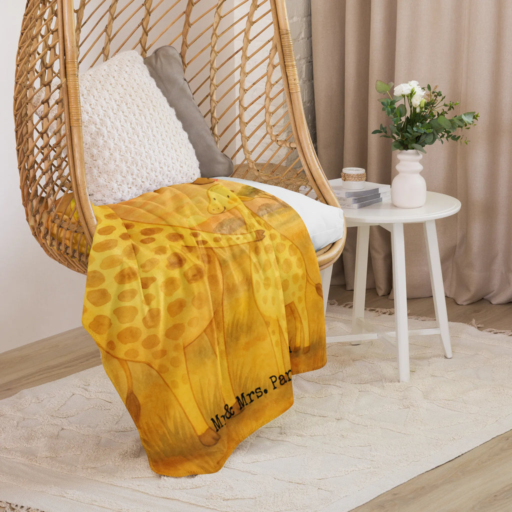 Sherpa Kuscheldecke Giraffe Kind Design Afrika, Wildtiere, Mama, Tochter, Sohn, Mutter, Giraffe, Lieblingsmensch, Kind