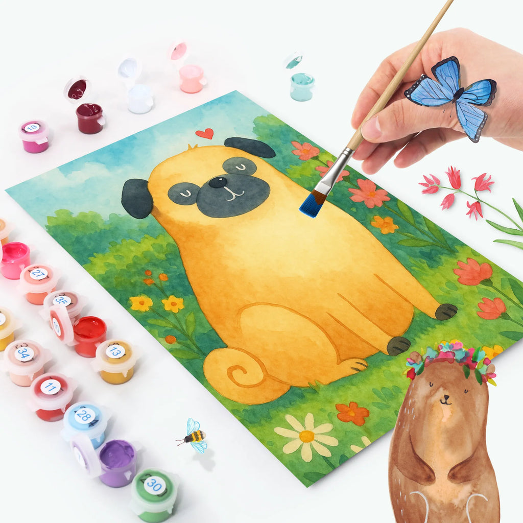 Malowanie według numerów Mops Design Ausmalbild, Malen nach Zahlen, Kunstwerk, Hund, Hundemotiv, Haustier, Hunderasse, Tierliebhaber, Hundebesitzer, Sprüche, Mops, Hundeliebe, Liebe