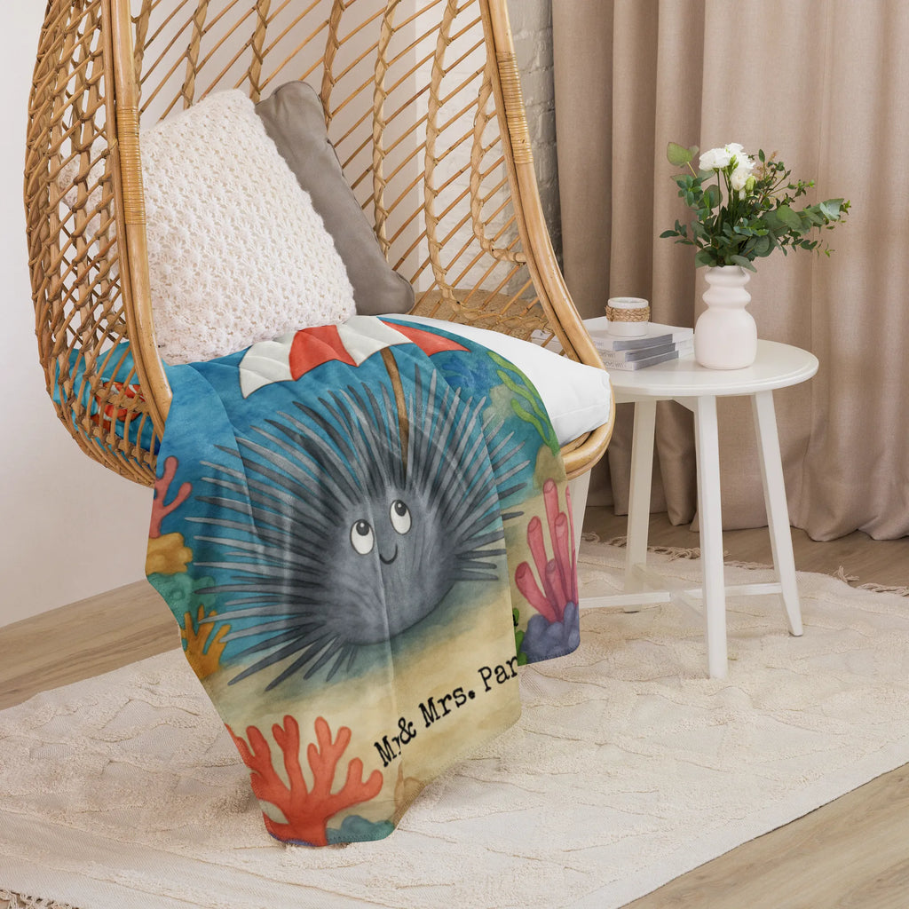 Sherpa Kuscheldecke Seeigel Design Meerestiere, Meer, Urlaub, Selbstakzeptanz, Seeigel, Hier und Jetzt, Leben, Lebe, Achtsamkeit, Selbstliebe