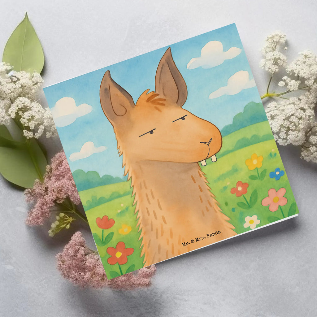 Deluxe Karte Lamakopf Genervt Design Glückwunschkarte, Einladungskarte, Karte, Hochwertige Grußkarte, Hochzeitskarte, Hochwertige Klappkarte, Klappkarte, Geburtstagskarte, Grußkarte, Lama, Alpaka, Azubi, beste Freundin, Büroalltag, Partnerin, Freundin, Chefin, Lamas, Chef, genervt sein, Büro, Recht haben