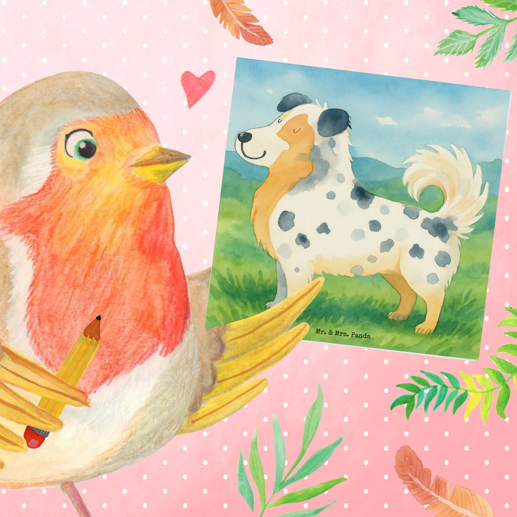 Deluxe Karte Hund Australien Shepherd Design Karte, Grußkarte, Klappkarte, Einladungskarte, Glückwunschkarte, Hochzeitskarte, Geburtstagskarte, Hochwertige Grußkarte, Hochwertige Klappkarte, Hund, Hundemotiv, Haustier, Hunderasse, Tierliebhaber, Hundebesitzer, Sprüche, Australien Shepherd, Shepherd, Hundeliebe, Familienhund, Spruch