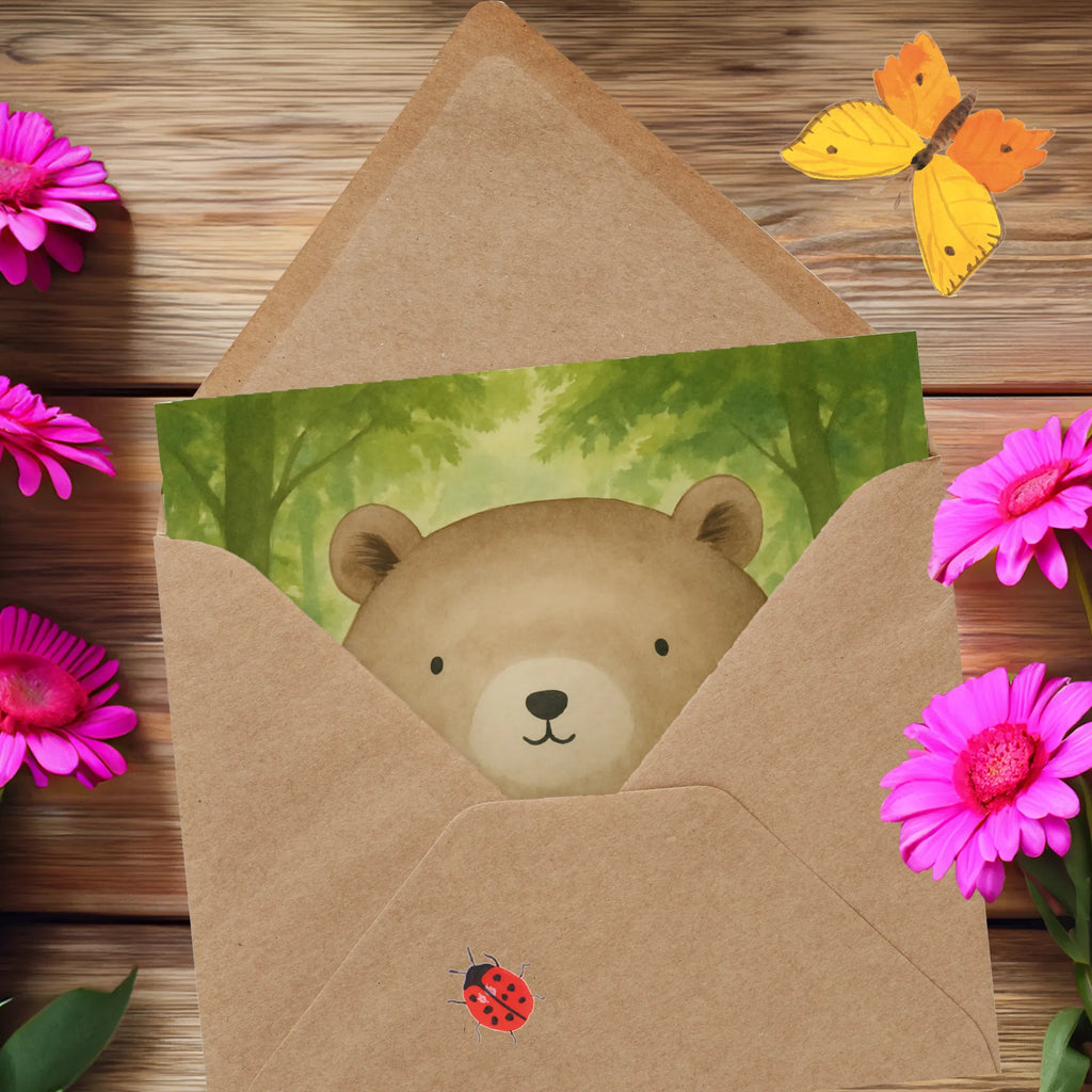 Deluxe Karte Bär Gefühl Design Karte, Grußkarte, Glückwunschkarte, Hochzeitskarte, Klappkarte, Einladungskarte, Hochwertige Klappkarte, Geburtstagskarte, Hochwertige Grußkarte, Bär, Teddy, Teddybär, Wahnsinn, Durchgedreht, Verrückt