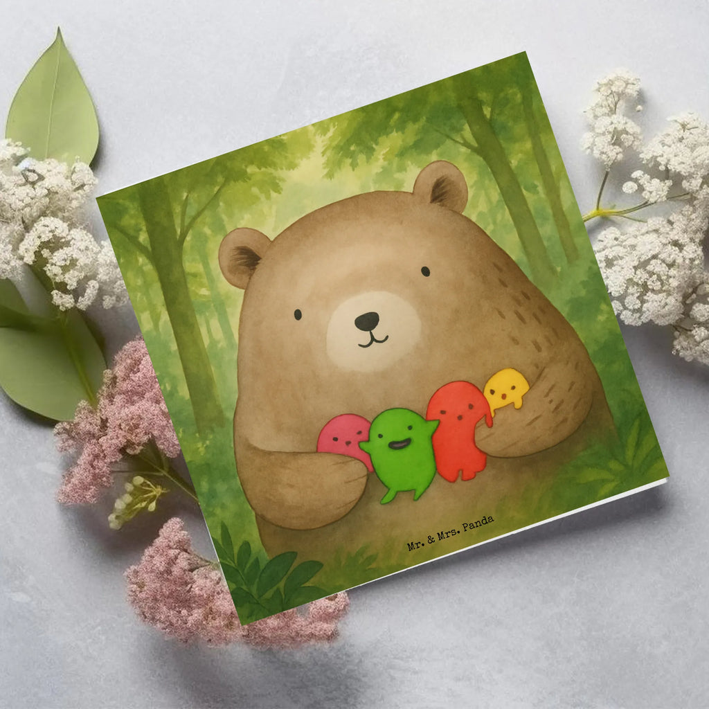 Deluxe Karte Bär Gefühl Design Karte, Grußkarte, Glückwunschkarte, Hochzeitskarte, Klappkarte, Einladungskarte, Hochwertige Klappkarte, Geburtstagskarte, Hochwertige Grußkarte, Bär, Teddy, Teddybär, Wahnsinn, Durchgedreht, Verrückt