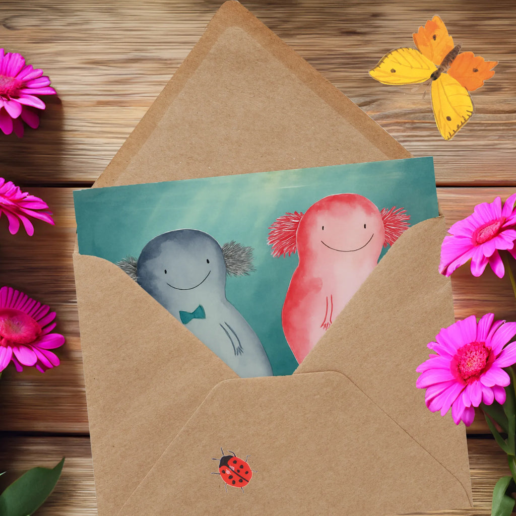 Deluxe Karte Axolotl Liebe Design Karte, Grußkarte, Klappkarte, Einladungskarte, Glückwunschkarte, Hochzeitskarte, Geburtstagskarte, Hochwertige Grußkarte, Hochwertige Klappkarte, Liebe, Partner, Freund, Freundin, Ehemann, Ehefrau, Heiraten, Verlobung, Heiratsantrag, Liebesgeschenk, Jahrestag, Hocheitstag, Valentinstag, Geschenk für Frauen, Hochzeitstag, Mitbringsel, Geschenk für Freundin, Geschenk für Partner, Liebesbeweis, für Männer, für Ehemann