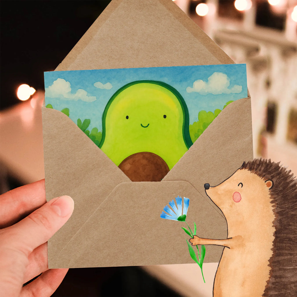 Deluxe Karte Avocado Kern Design Karte, Grußkarte, Klappkarte, Einladungskarte, Glückwunschkarte, Hochzeitskarte, Geburtstagskarte, Hochwertige Grußkarte, Hochwertige Klappkarte, Avocado, Veggie, Vegan, Gesund, Avokado, Avocadokern, Kern, Pflanze, Spruch Leben