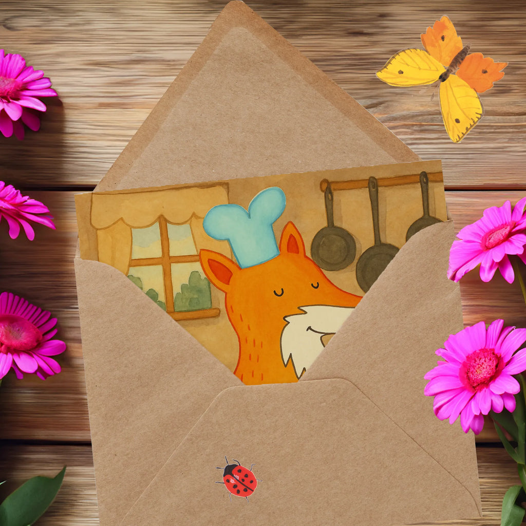 Deluxe Karte Fuchs Koch Design Karte, Grußkarte, Klappkarte, Einladungskarte, Glückwunschkarte, Hochzeitskarte, Geburtstagskarte, Hochwertige Grußkarte, Hochwertige Klappkarte, Fuchs, Füchse, Koch Geschenk, Küche Spruch, Küche Deko, Köche, Bäcker, Party Spruch, Spruch lustig, witzig