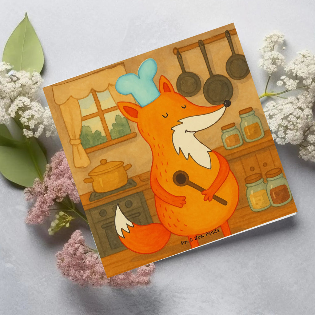 Deluxe Karte Fuchs Koch Design Karte, Grußkarte, Klappkarte, Einladungskarte, Glückwunschkarte, Hochzeitskarte, Geburtstagskarte, Hochwertige Grußkarte, Hochwertige Klappkarte, Fuchs, Füchse, Koch Geschenk, Küche Spruch, Küche Deko, Köche, Bäcker, Party Spruch, Spruch lustig, witzig