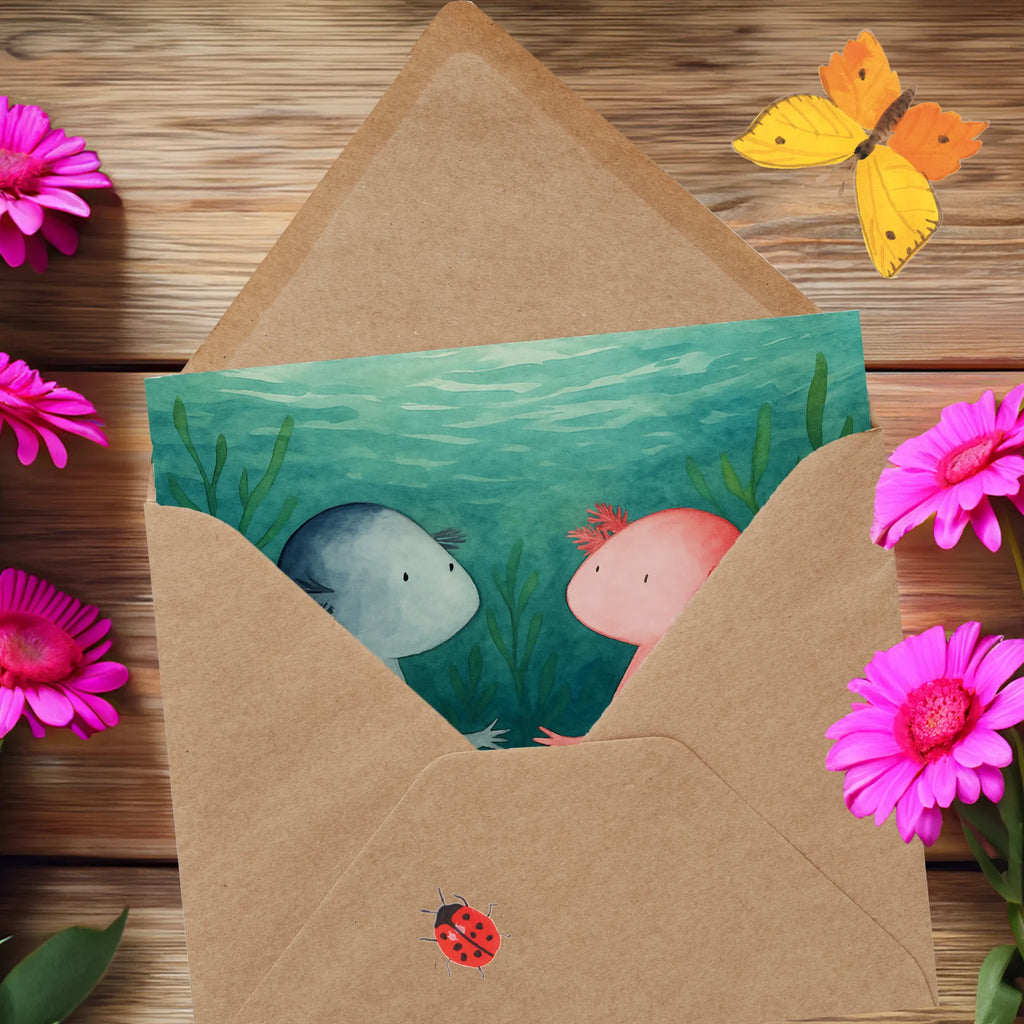 Deluxe Karte Axolotl Liebe Design Hochwertige Grußkarte, Einladungskarte, Klappkarte, Karte, Geburtstagskarte, Hochzeitskarte, Grußkarte, Hochwertige Klappkarte, Glückwunschkarte, Axolotl, Molch, Lurch, Axolot, Jahrestag, Liebesbeweis, Valentinstag, Lurche, Verlobter, Freund, Schwanzlurch, Liebe, Ehemann, große Liebe