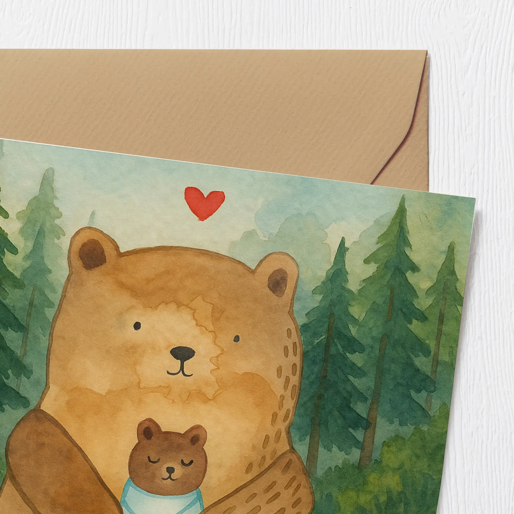 Deluxe Karte Bär Baby Design Karte, Einladungskarte, Glückwunschkarte, Hochzeitskarte, Geburtstagskarte, Klappkarte, Hochwertige Grußkarte, Grußkarte, Hochwertige Klappkarte, Bär, Teddy, Teddybär, Täufling, Enkelin, Nichte, Geburt, Neffe, Enkel, Eltern, Baby, Taufe, Geburtstag, Mutter, Glückwunsch