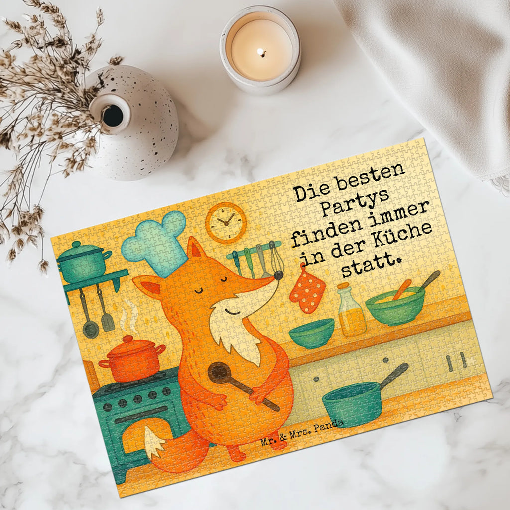 Puzzle Fuchs Koch Design Puzzle, Fuchs, Füchse, Koch Geschenk, Küche Deko, Küche Spruch, Party Spruch, witzig, Bäcker, Spruch lustig, Köche