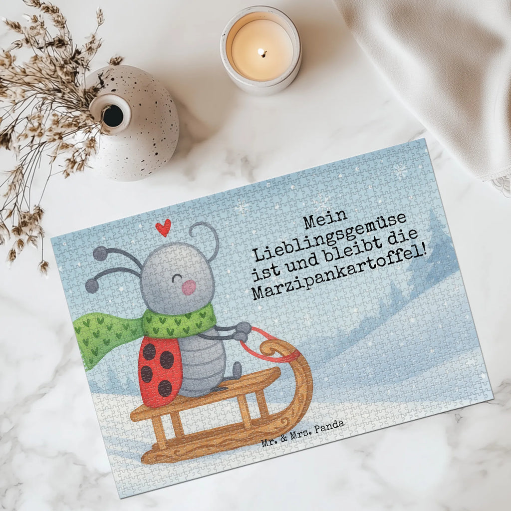 Puzzle Smörle Rodeln Design Puzzle, Winter, Weihnachten, Weihnachtsdeko, Nikolaus, Advent, Heiligabend, Wintermotiv, Marzipan, Smörle, Schlittenfahren