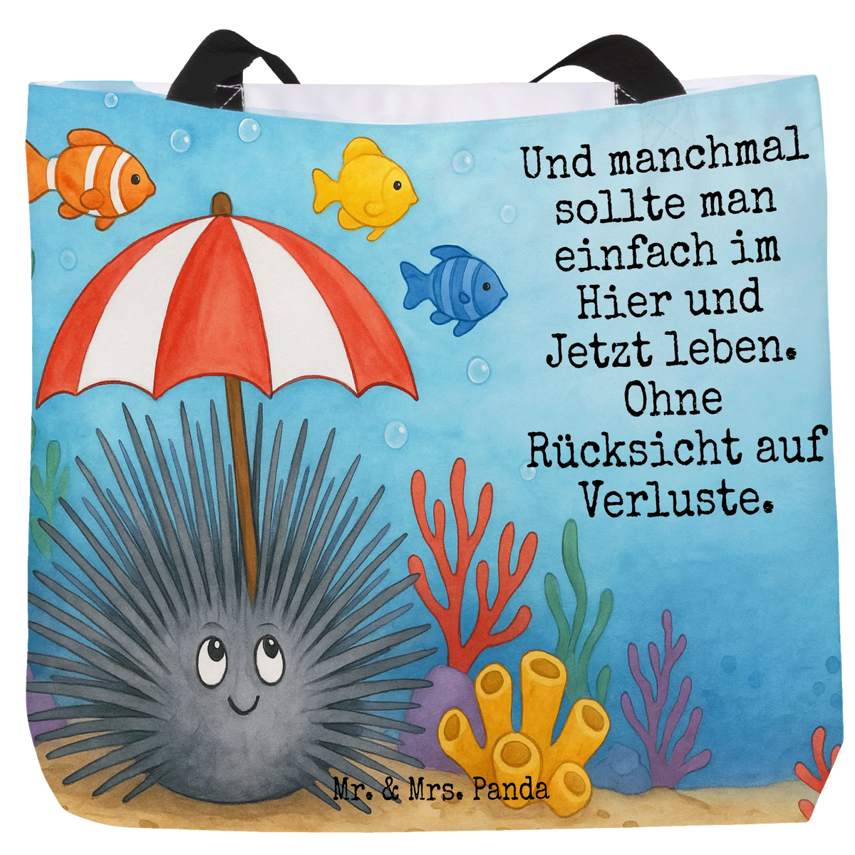 Shopper Seeigel Design Alltagstasche, XL Tasche, Einkaufstasche, studententasche, Tragetasche, City-Shopper, Schulbeutel, Stoffbeutel, Statement-Tasche, Beutel, Tote Bag, Strandtasche, Tragebeutel, Urlaubstasche, Tasche, Reisetasche, Laptoptasche, Schultasche, Freizeittasche, Pandatasche, Unitasche, Büchertasche, Meer, Urlaub, Meerestiere, Selbstliebe, Hier und Jetzt, Seeigel, Leben, Lebe, Achtsamkeit, Selbstakzeptanz