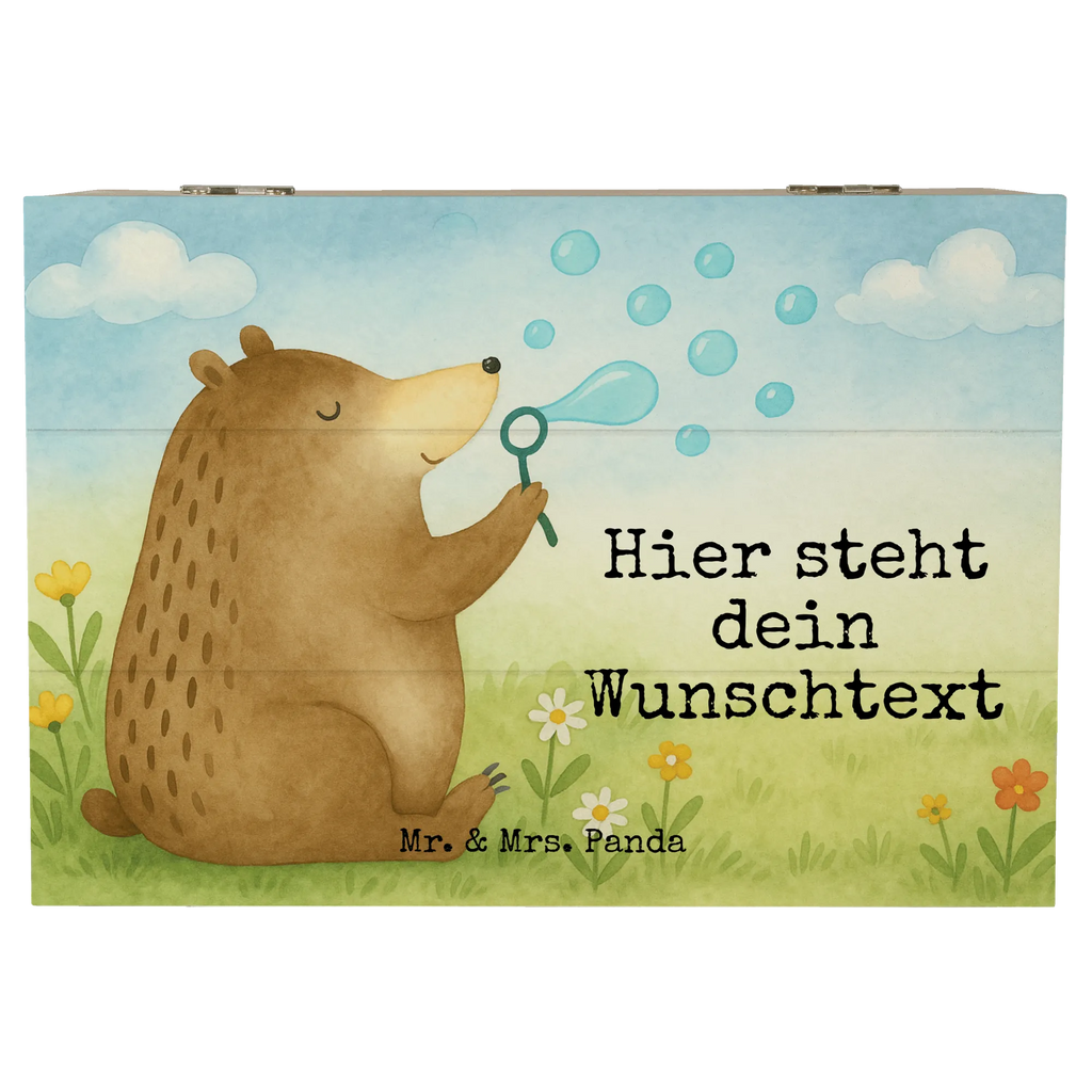 Personalisierte Holzkiste Bär Seifenblasen Design Schatulle mit Namen, Kiste mit Namen, Schatzkiste mit Namen, Truhe mit Namen, Holzkiste Personalisiert, Schatulle Personalisiert, mit Namen, Schatzkiste Personalisiert, Erinnerungsbox mit Namen, Holzkiste mit Namen, Erinnerungskiste Personalisiert, Kiste Personalisiert, Aufbewahrungsbox Personalisiert, Dekokiste Personalisiert, Truhe Personalisiert, Erinnerungskiste, Dekokiste mit Namen, GEschenkdose personalisiert, Geschenkbox personalisiert, Erinnerungsbox Personalisiert, Aufbewahrungsbox mit Namen, Bär, Teddy, Teddybär, Seifenblasen Bär Lustig Sein Glücklich Traurig Happy