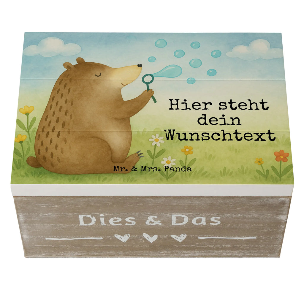 Personalisierte Holzkiste Bär Seifenblasen Design Schatulle mit Namen, Kiste mit Namen, Schatzkiste mit Namen, Truhe mit Namen, Holzkiste Personalisiert, Schatulle Personalisiert, mit Namen, Schatzkiste Personalisiert, Erinnerungsbox mit Namen, Holzkiste mit Namen, Erinnerungskiste Personalisiert, Kiste Personalisiert, Aufbewahrungsbox Personalisiert, Dekokiste Personalisiert, Truhe Personalisiert, Erinnerungskiste, Dekokiste mit Namen, GEschenkdose personalisiert, Geschenkbox personalisiert, Erinnerungsbox Personalisiert, Aufbewahrungsbox mit Namen, Bär, Teddy, Teddybär, Seifenblasen Bär Lustig Sein Glücklich Traurig Happy