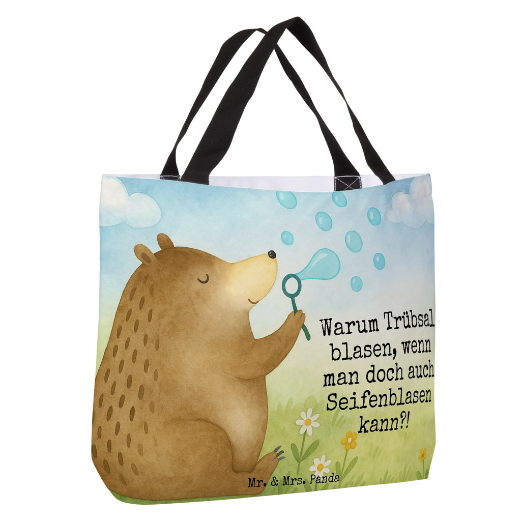 Shopper Bär Seifenblasen Design Beutel, Einkaufstasche, Tasche, Strandtasche, Einkaufsbeutel, Shopper, Schultasche, Freizeittasche, Tragebeutel, Schulbeutel, Alltagstasche, Bär, Teddy, Teddybär, Seifenblasen Bär Lustig Sein Glücklich Traurig Happy