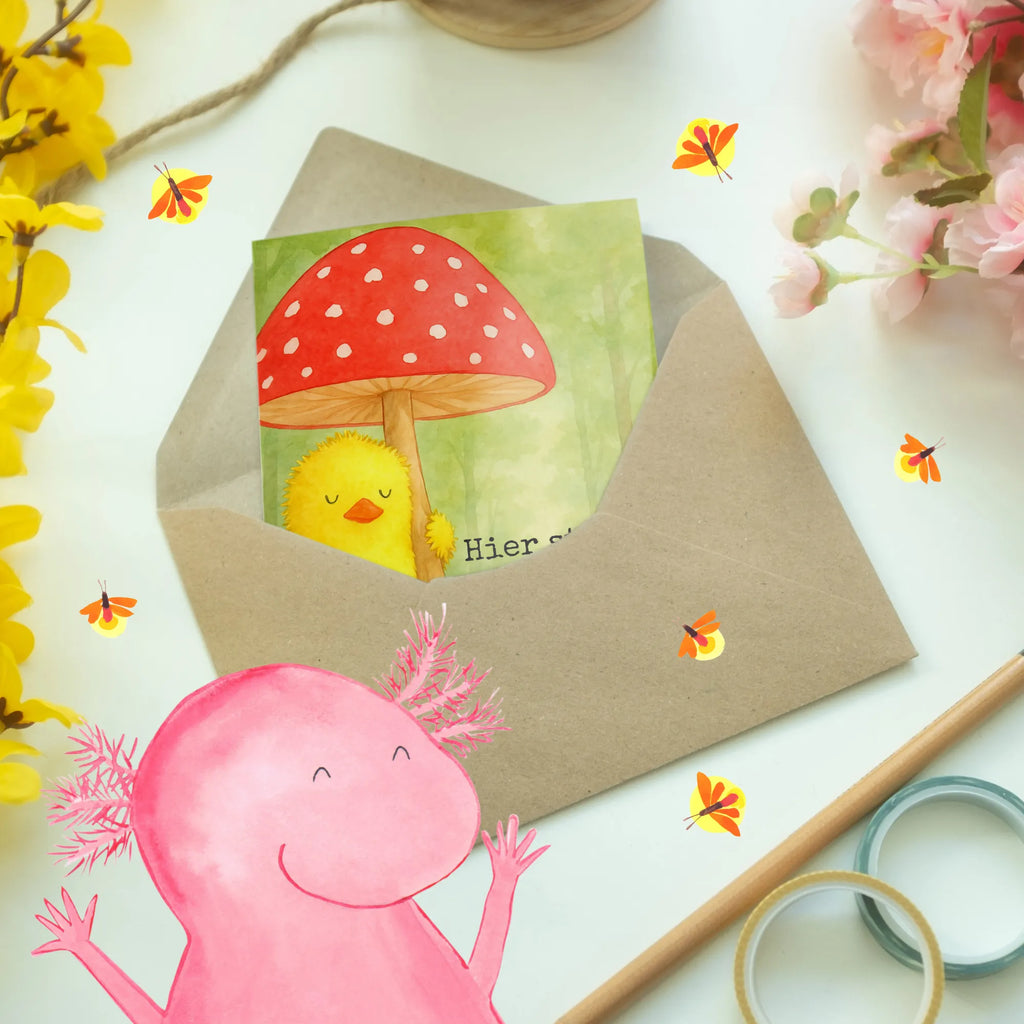 Personalisierte Grußkarte Küken Fliegenpilz Design Grußkarte selber drucken, Grußkarte selbst gestalten, Grußkarte mit persönlichen Nachrichten, Personalisiertere Klappkarte, Personalisierte Glückwunschkarte, Grußkarte als Geldgeschenk, Grußkarte mit Namen, Personalisierte Karte, Personalisierte Geburtstagskarte, Grußkarten personalisiert, Personalisierte Grußkarte, Personalisierte Hochzeitskarte, Personalisierte Einladungskarte, Ostern, Osterhase, Ostergeschenke, Osternest, Osterdeko, Geschenke zu Ostern, Ostern Geschenk, Ostergeschenke Kinder, Ostern Kinder, Ostergrüße, Frohe Ostern, Glückspilz, Küken, Fliegenpilz