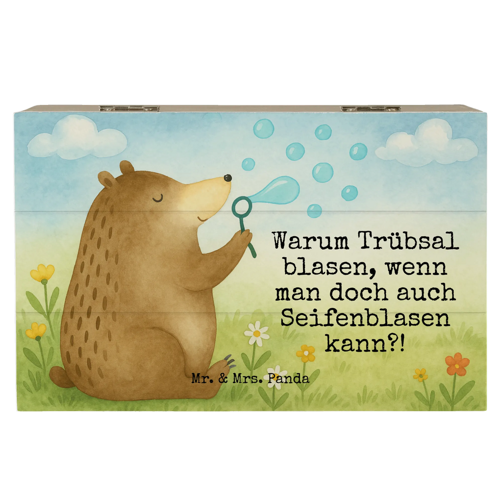 Holzkiste Bär Seifenblasen Design Holzkiste, Kiste, Schatzkiste, Truhe, Schatulle, XXL, Erinnerungsbox, Erinnerungskiste, Dekokiste, Aufbewahrungsbox, Geschenkbox, Geschenkdose, Bär, Teddy, Teddybär, Seifenblasen Bär Lustig Sein Glücklich Traurig Happy