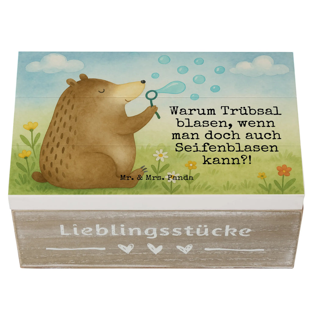 Holzkiste Bär Seifenblasen Design Holzkiste, Kiste, Schatzkiste, Truhe, Schatulle, XXL, Erinnerungsbox, Erinnerungskiste, Dekokiste, Aufbewahrungsbox, Geschenkbox, Geschenkdose, Bär, Teddy, Teddybär, Seifenblasen Bär Lustig Sein Glücklich Traurig Happy