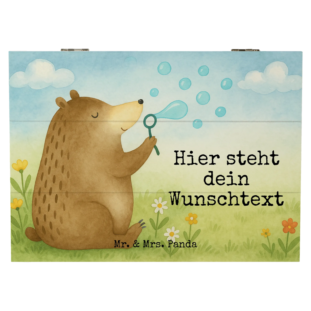 Personalisierte Holzkiste Bär Seifenblasen Design Schatulle mit Namen, Kiste mit Namen, Schatzkiste mit Namen, Truhe mit Namen, Holzkiste Personalisiert, Schatulle Personalisiert, mit Namen, Schatzkiste Personalisiert, Erinnerungsbox mit Namen, Holzkiste mit Namen, Erinnerungskiste Personalisiert, Kiste Personalisiert, Aufbewahrungsbox Personalisiert, Dekokiste Personalisiert, Truhe Personalisiert, Erinnerungskiste, Dekokiste mit Namen, GEschenkdose personalisiert, Geschenkbox personalisiert, Erinnerungsbox Personalisiert, Aufbewahrungsbox mit Namen, Bär, Teddy, Teddybär, Seifenblasen Bär Lustig Sein Glücklich Traurig Happy